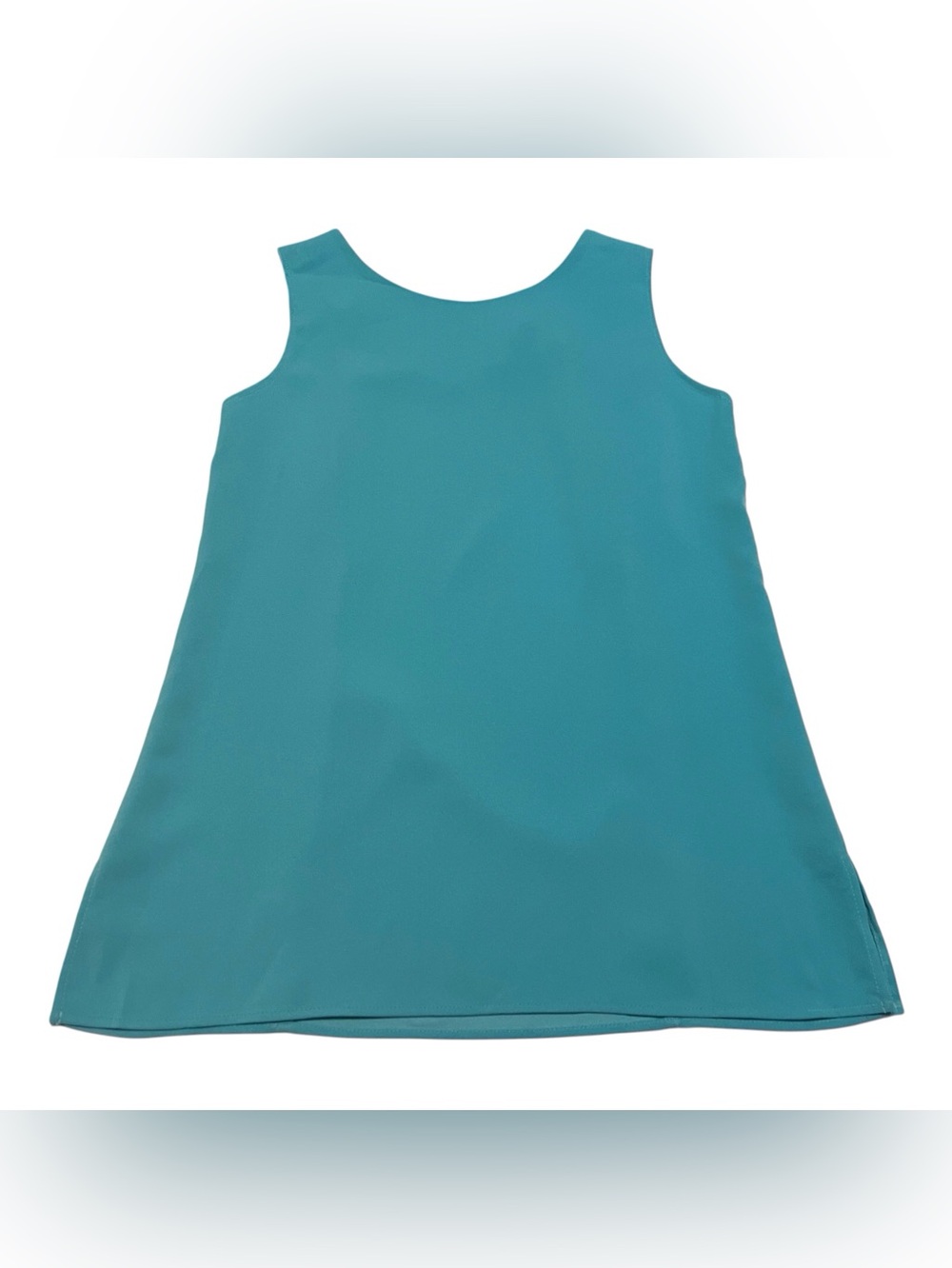 Women’s Teal Sleeveless A-Line Top, M - Picture 4 of 8